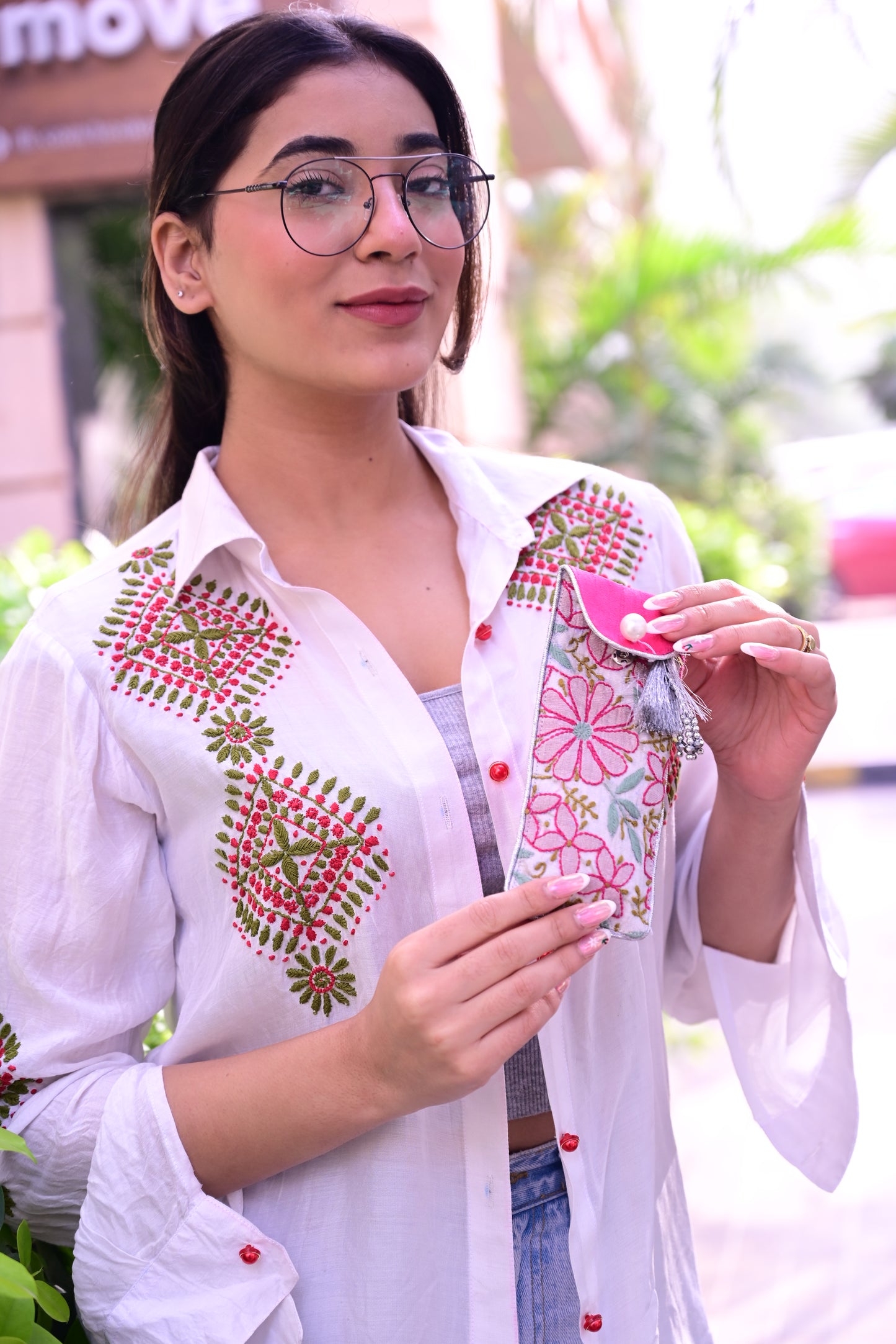 Printed Chikankari Shirt