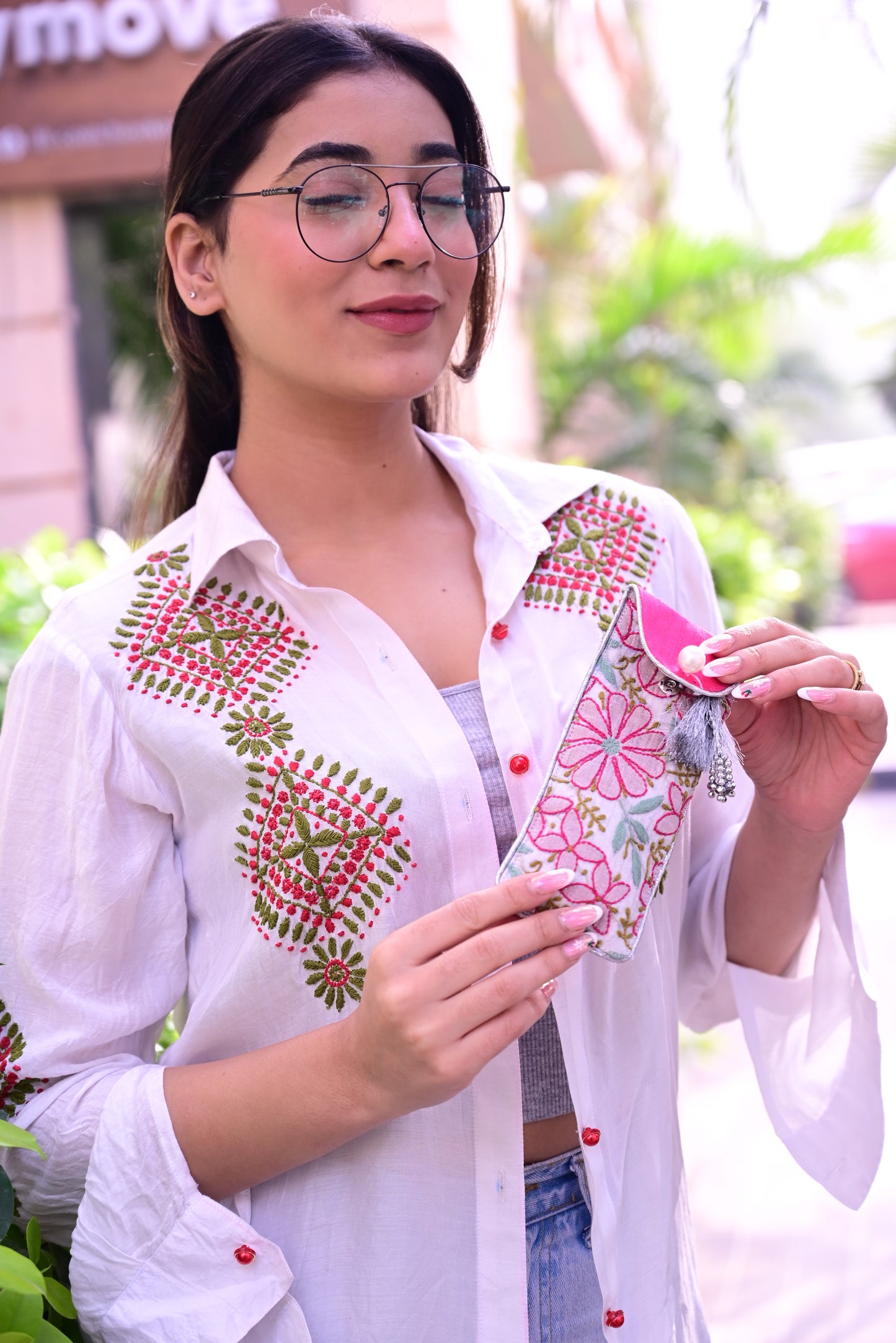 Printed Chikankari Shirt