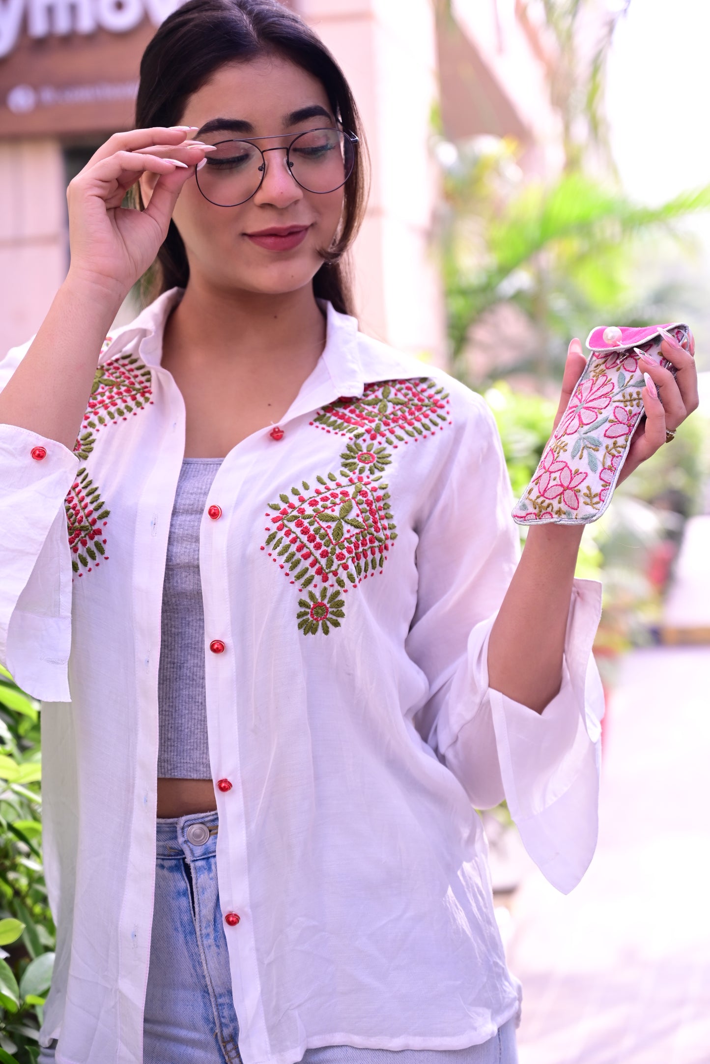 Printed Chikankari Shirt