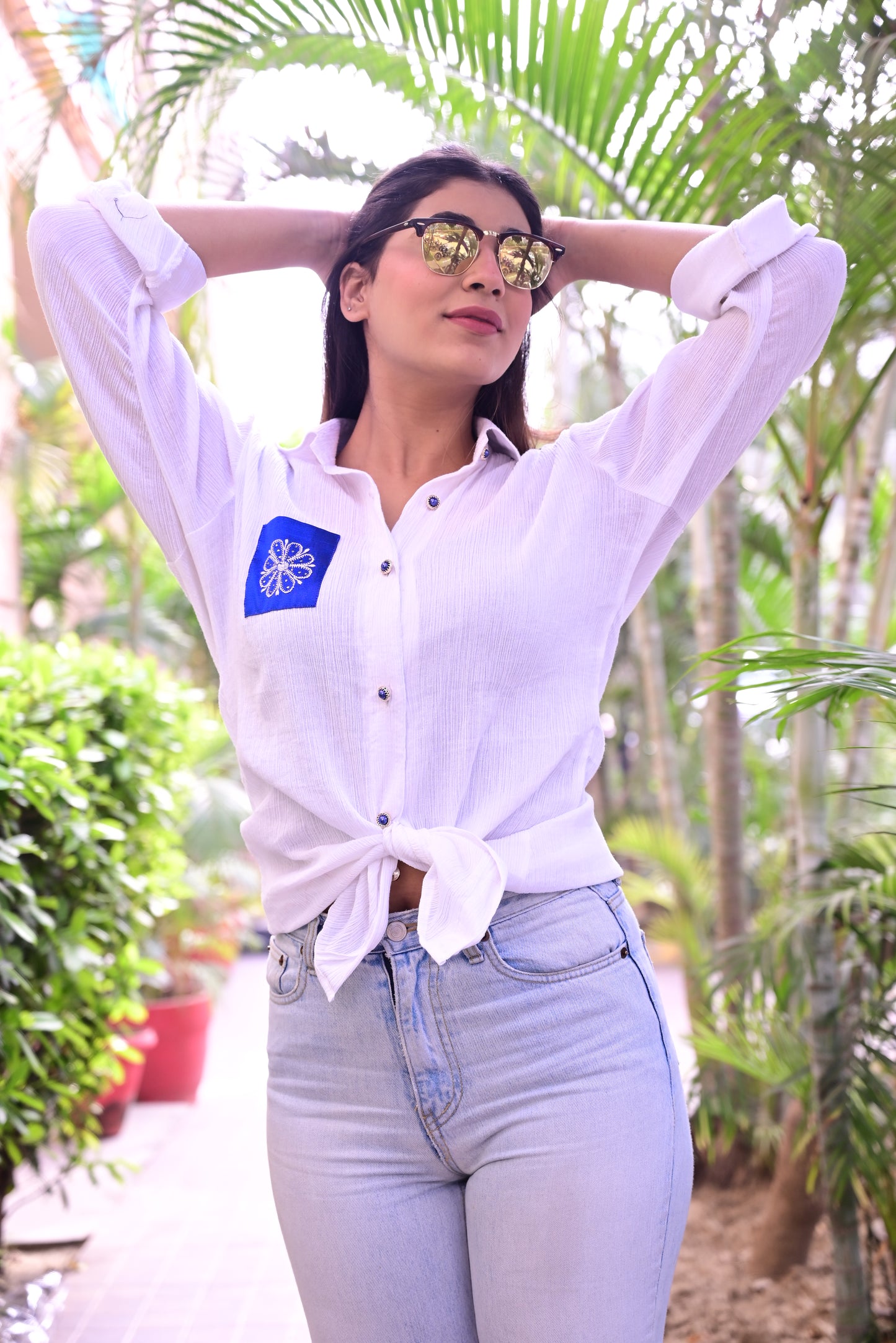 Printed Chikankari Shirt