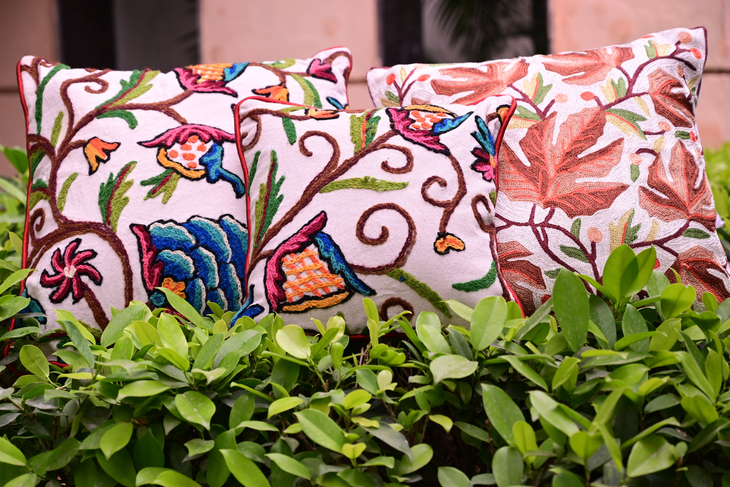 Chikankari Cushion cover
