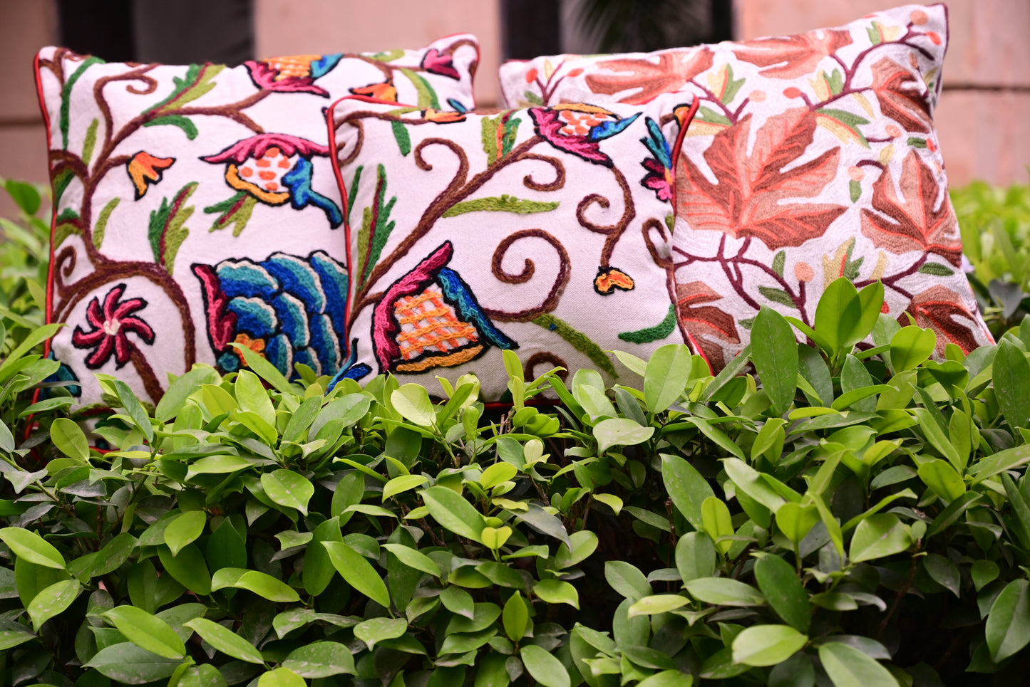 Chikankari Cushion cover