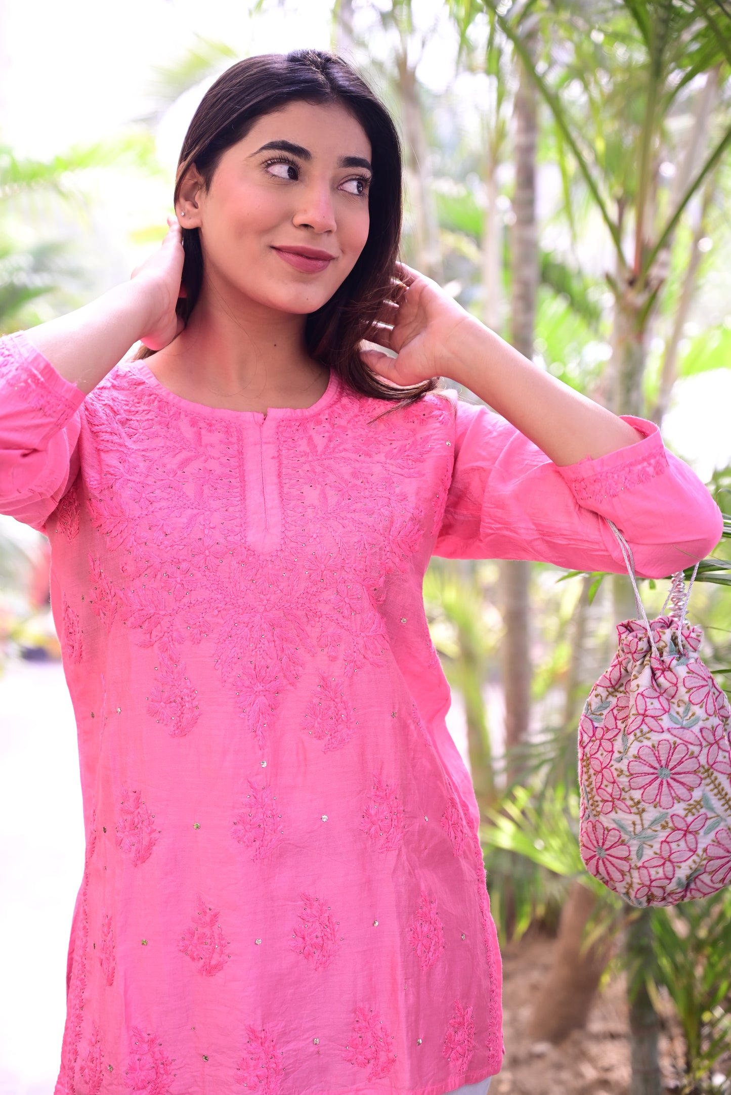 Chikankari Short Kurti