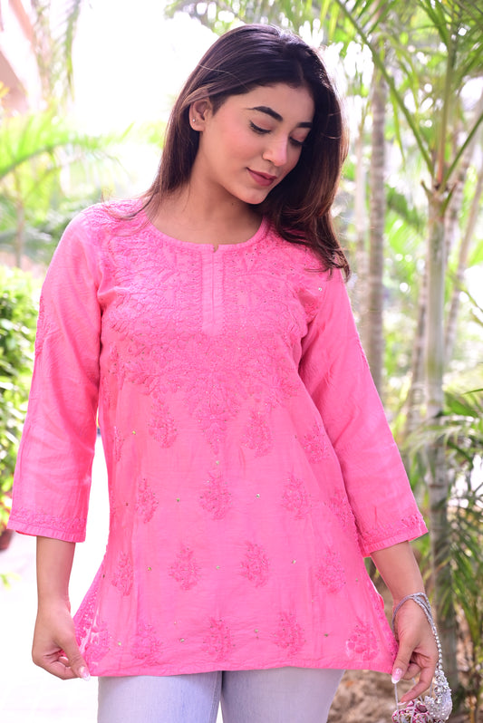Chikankari Short Kurti