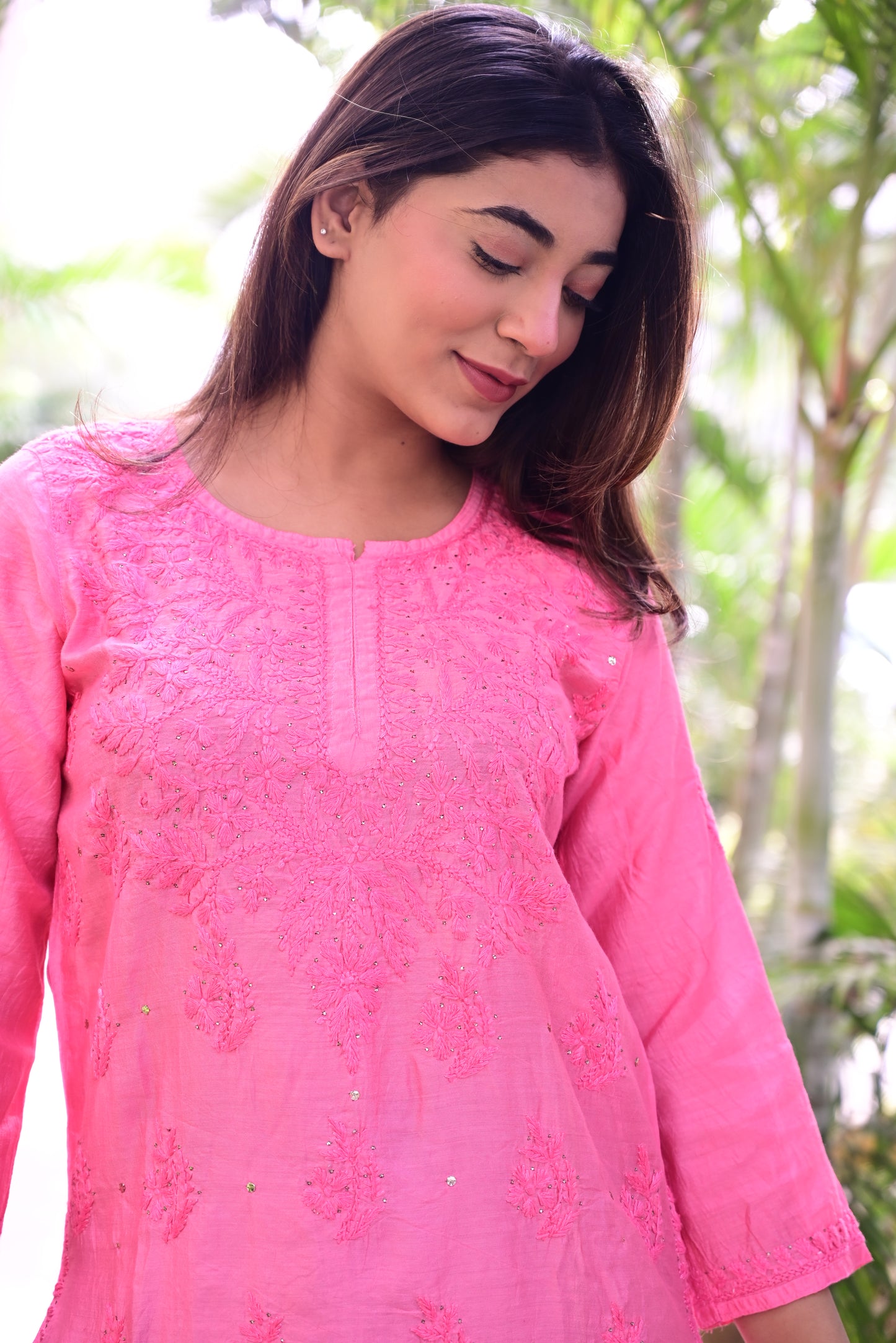 Chikankari Short Kurti