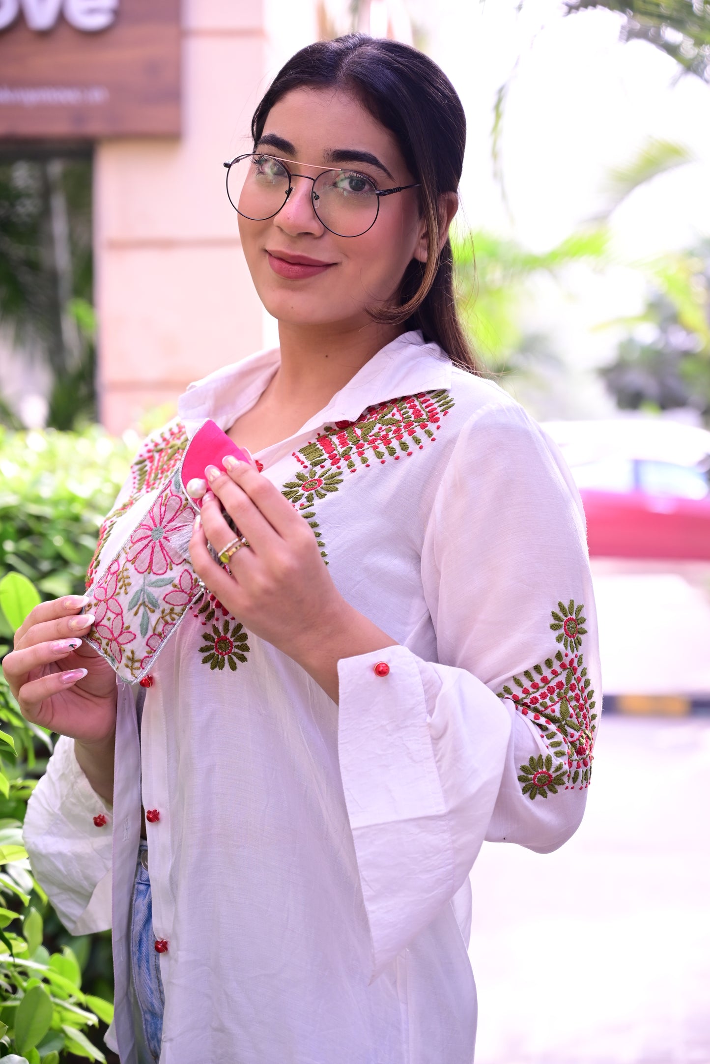 Printed Chikankari Shirt