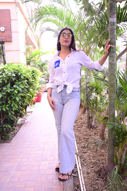 Printed Chikankari Shirt