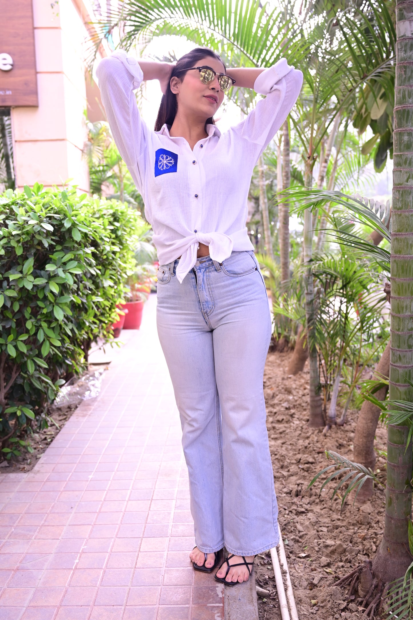 Printed Chikankari Shirt