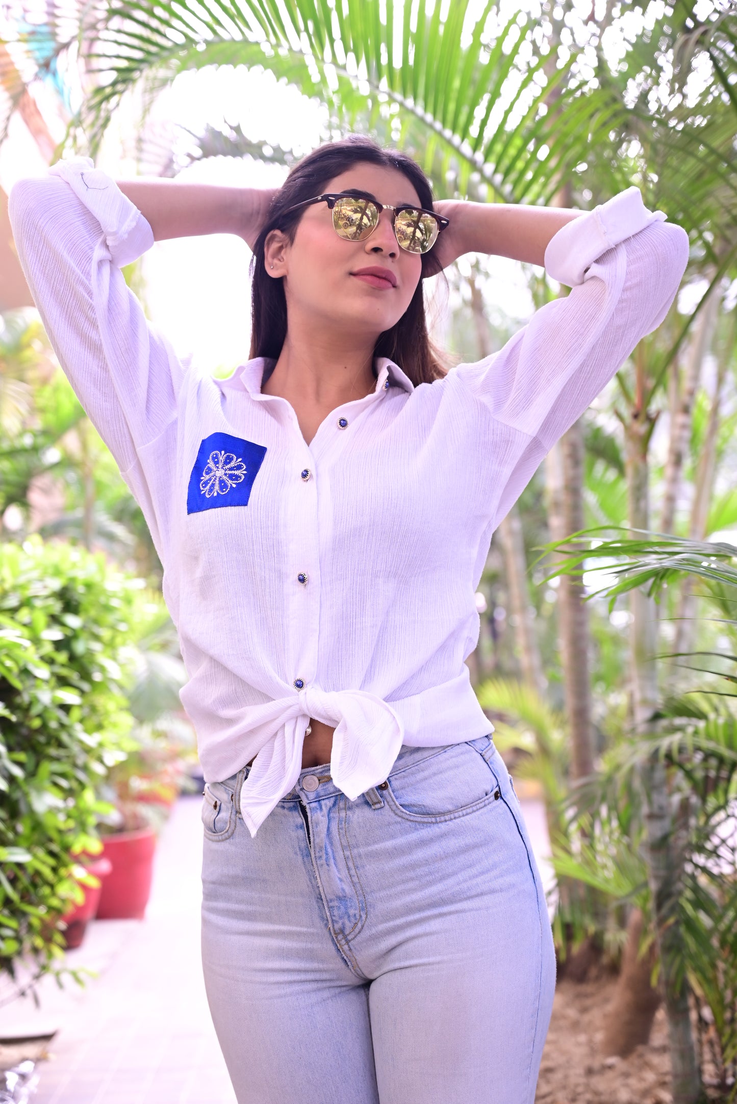 Printed Chikankari Shirt