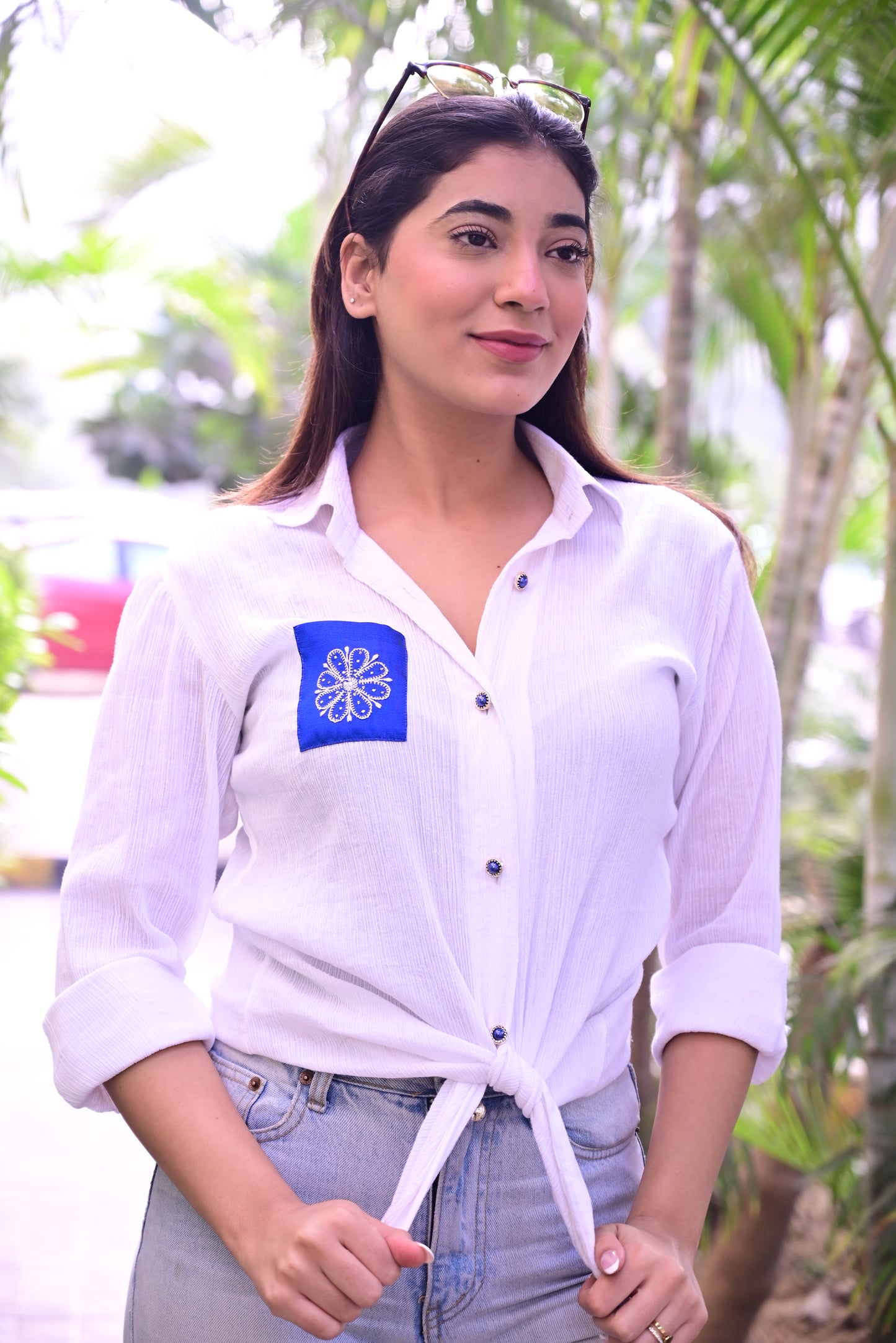 Printed Chikankari Shirt