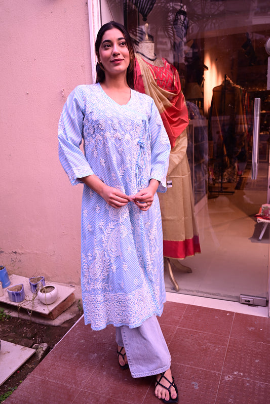 Chikankari Long Kurti